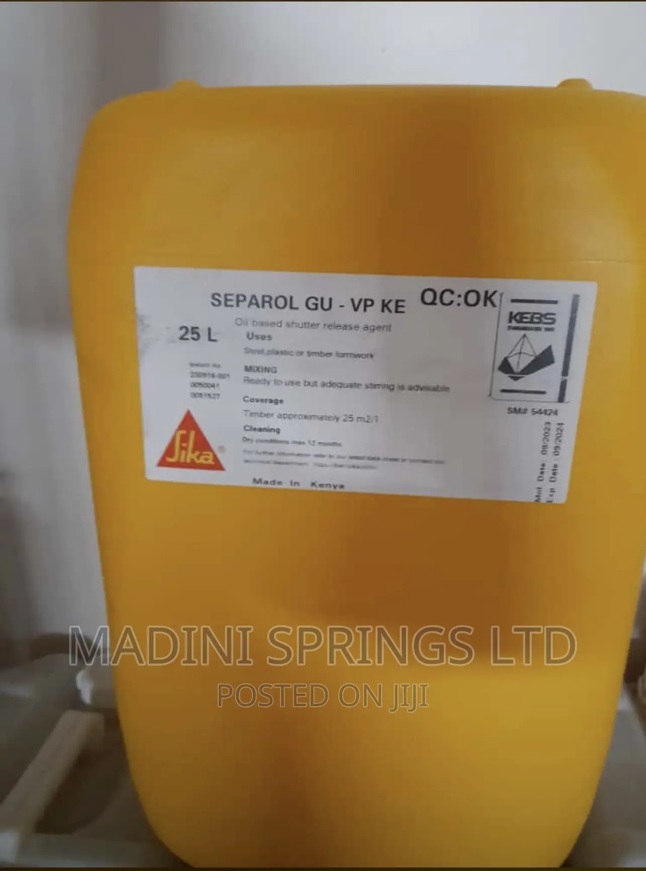 Sika Separol Gu -25l(Oil-Based Shutter Release Agent)