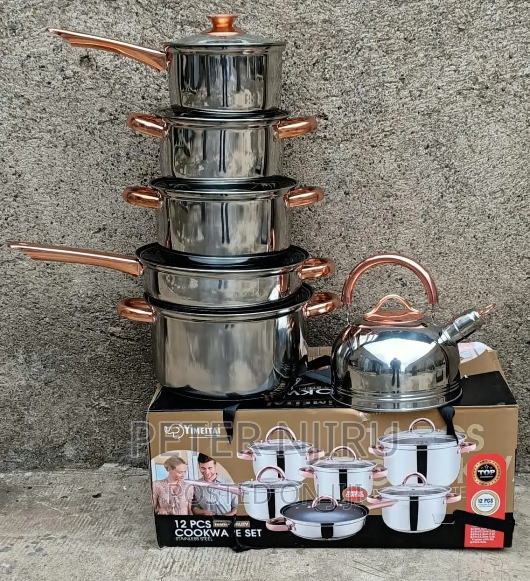 12 Pieces Cookware With Kettle -Yimeitai
