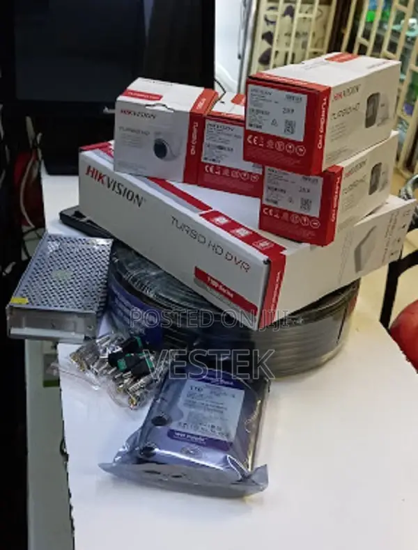 Hikvision 4 CCTV Set Camera CCTV Installation Kit 2mp 1080p