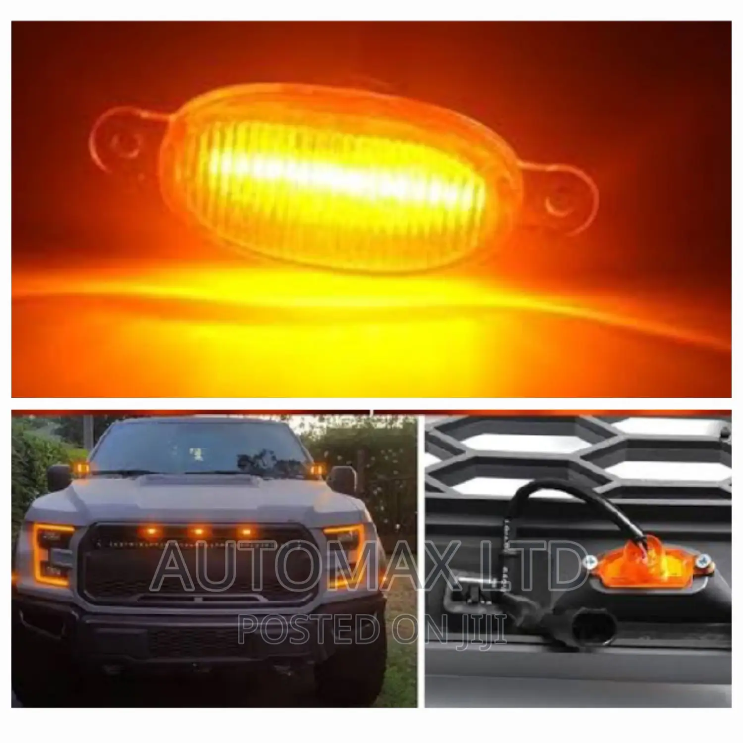 6 Pieces Pieces LED Front Grille Lights (Amber). For Ford