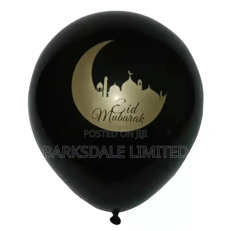 Eid Mubarak Latex Decorations Ramadan Balloons - 10 Balloons