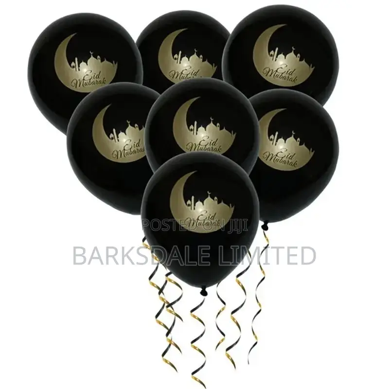 Eid Mubarak Latex Decorations Ramadan Balloons - 10 Balloons
