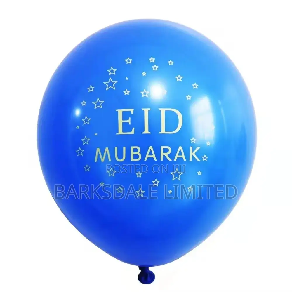 Eid Mubarak Latex Decorations Ramadan Balloons - 10 Balloons