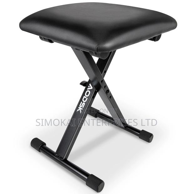 Keyboard Bench X-Style Cushion Padded,Piano Bench Adjustable