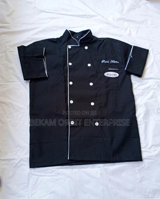 Personalized Professional Black Chef Jacket - main view