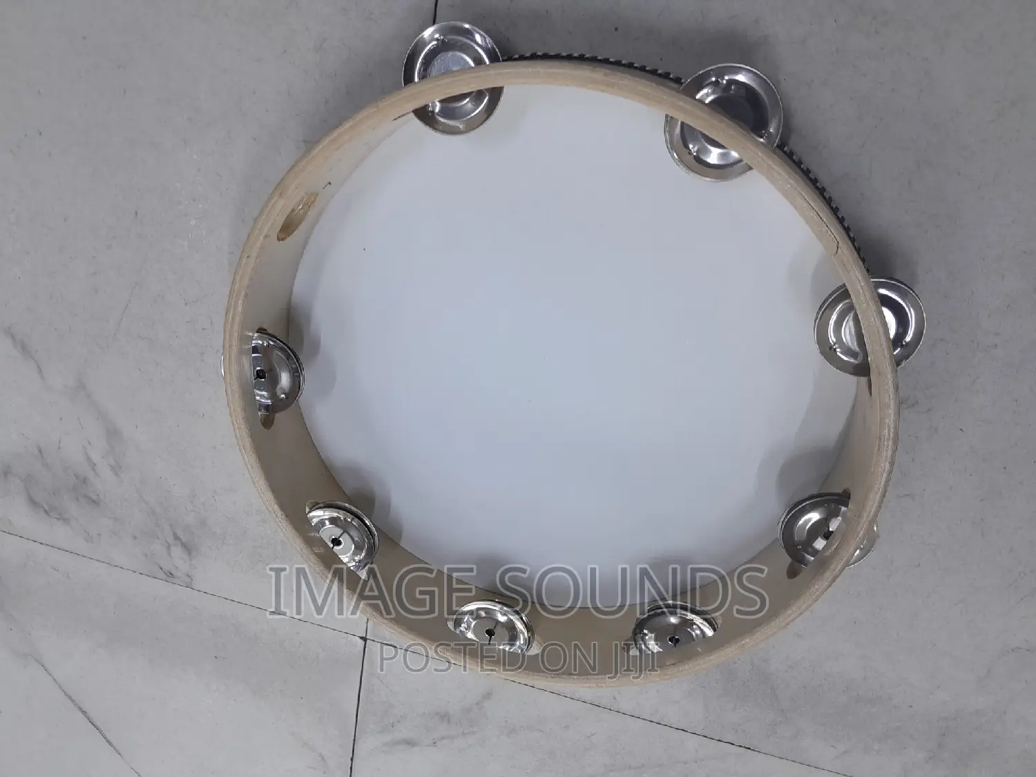 Tumborine Wooden Size 10inch (16 Jingles)