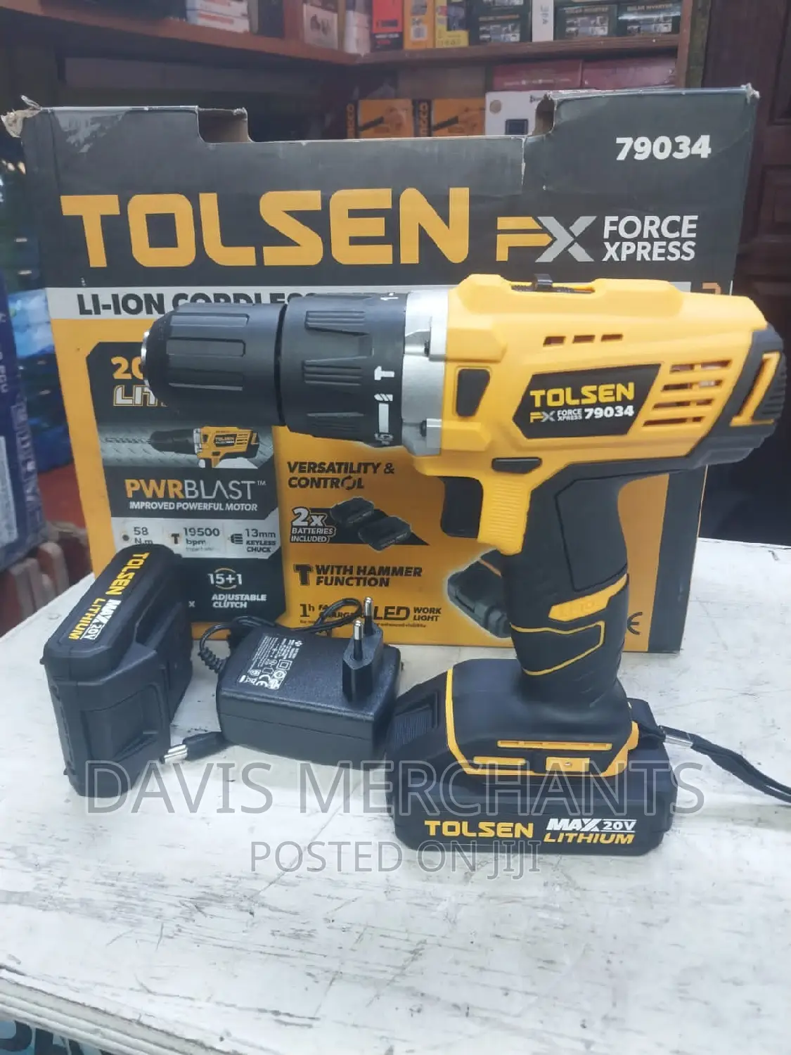 Durable Tolsen Cordless Drill 20v