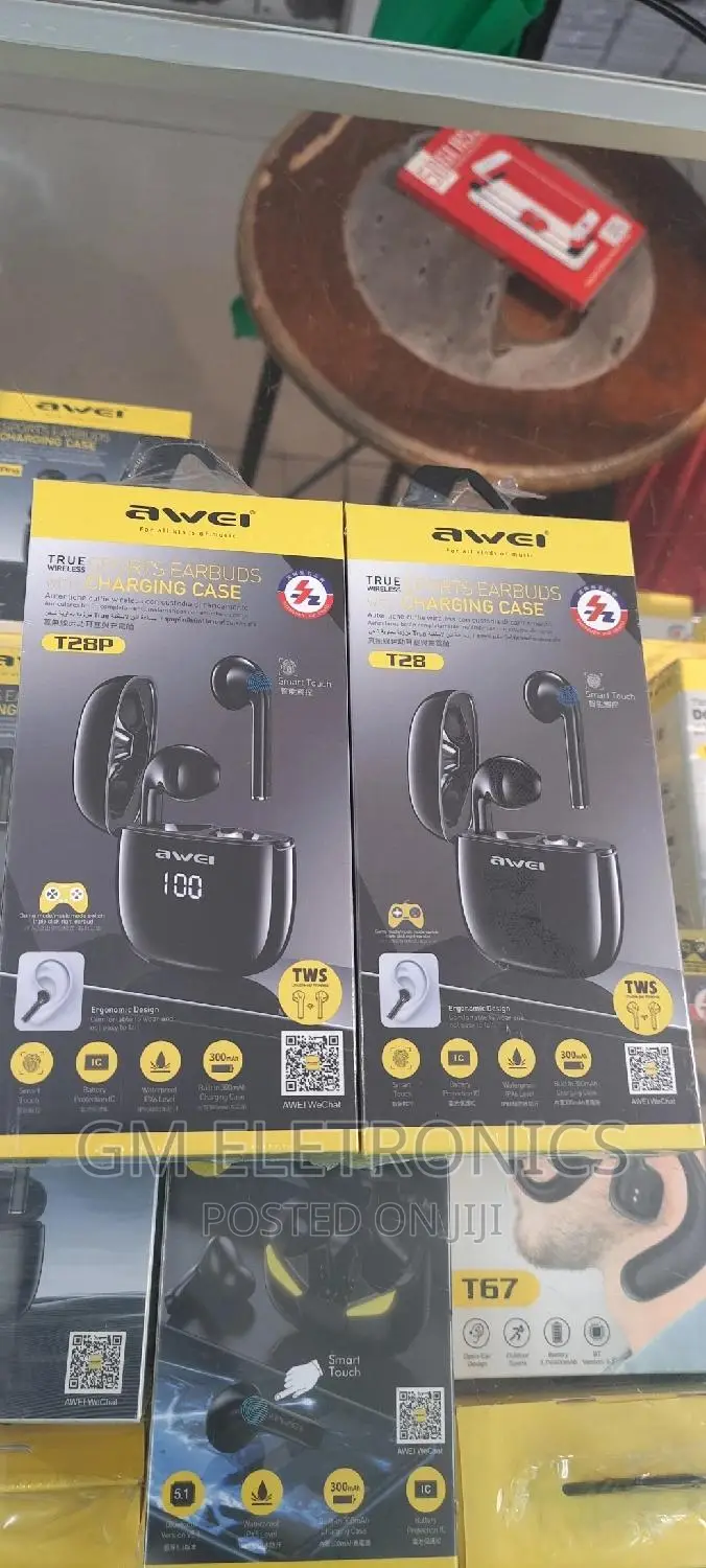 Awei T28p/ T28 TWS True Wireless Sports Earbuds.