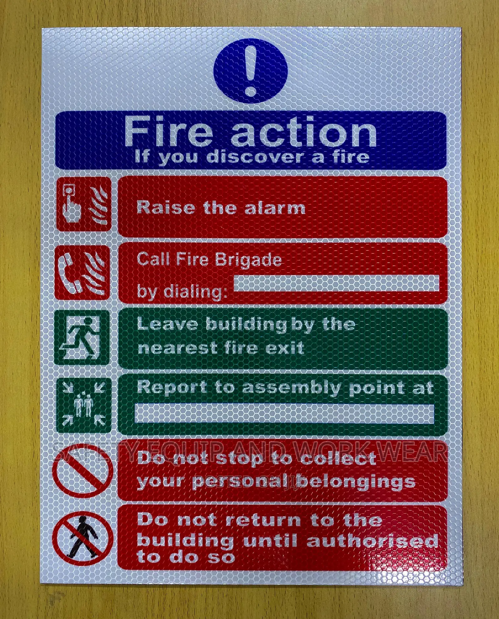 Fire Action Plan Signage Prices