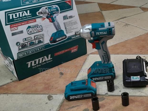 Total 20V Lithium Ion Cordless Impact Wrench,2 20 Batteries