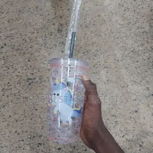 Unicorn Frozen Glass Ice Cup With Straw
