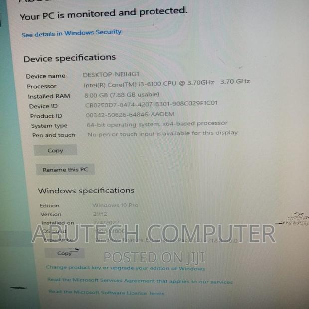 Desktop Computer HP EliteDesk 800 8GB Intel Core I3 HDD 500GB - thumbnail 5