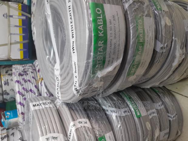 2.5mm Twin With Earth Cable 300/500v Iso Certified