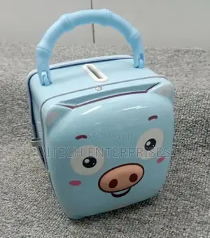 Cute Piggy-Shaped Safe With Iron Lock for Kids