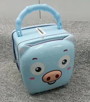 Cute Piggy-Shaped Safe With Iron Lock for Kids