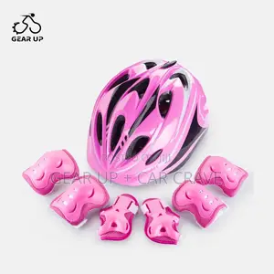 Kids Skating Kit Helmet Elbow Knee Pad Red Blue Pink