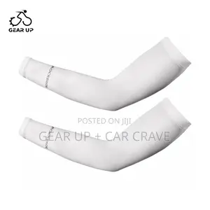 Rockbros Cycling Sports Gym Arm Sleeves White Black