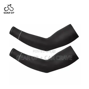Rockbros Cycling Sports Gym Arm Sleeves White Black