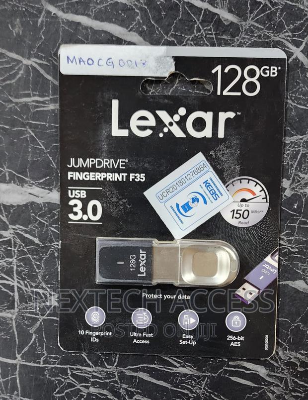 Lexar 128GB Fingerprint F35 USB 3.0 Flash Drive