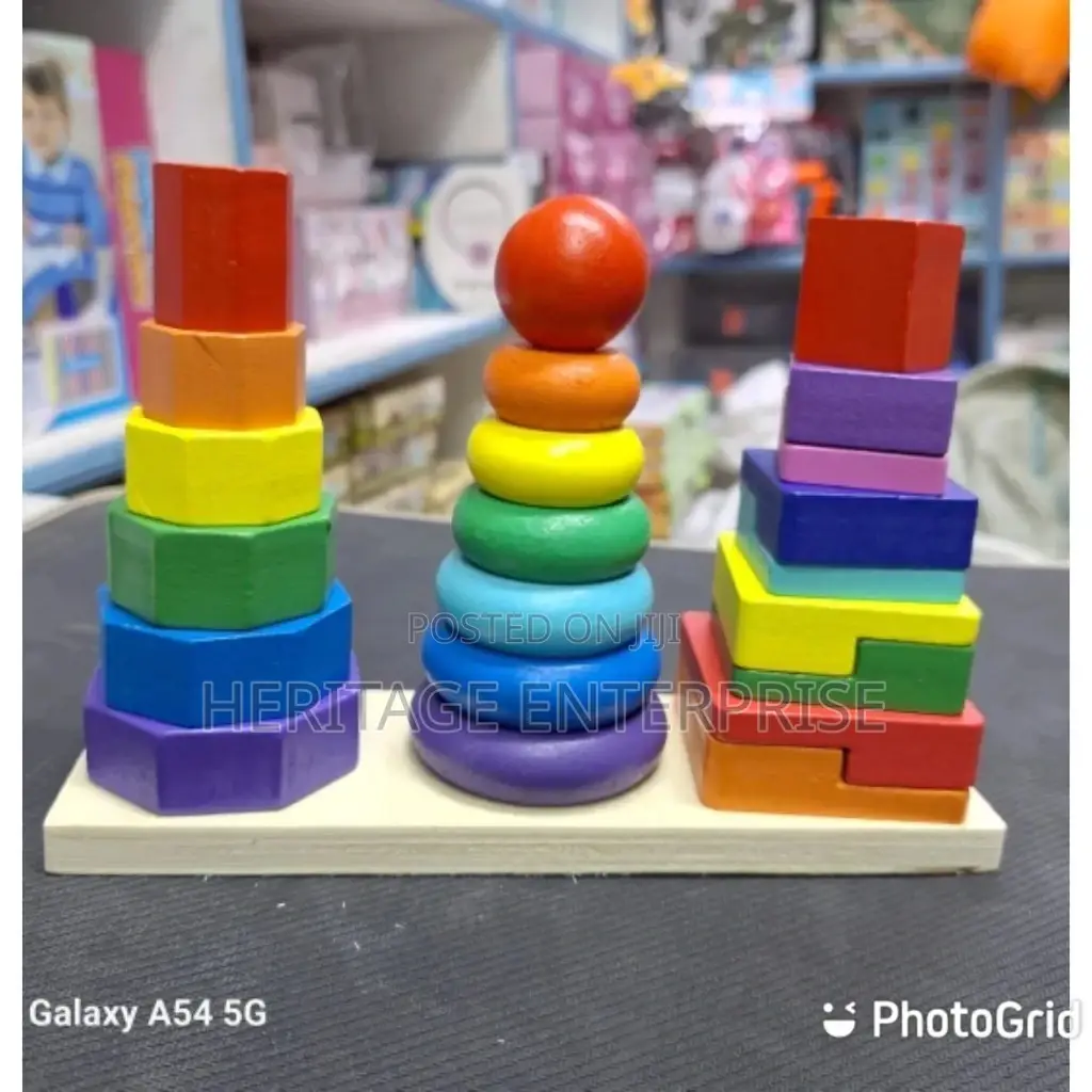 Montessori,Rainbow Tower Stacking Montessori Toys- Small
 .