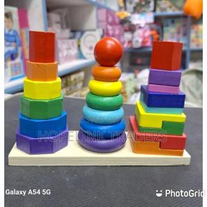 Montessori,Rainbow Tower Stacking Montessori Toys- Small . - thumbnail 2