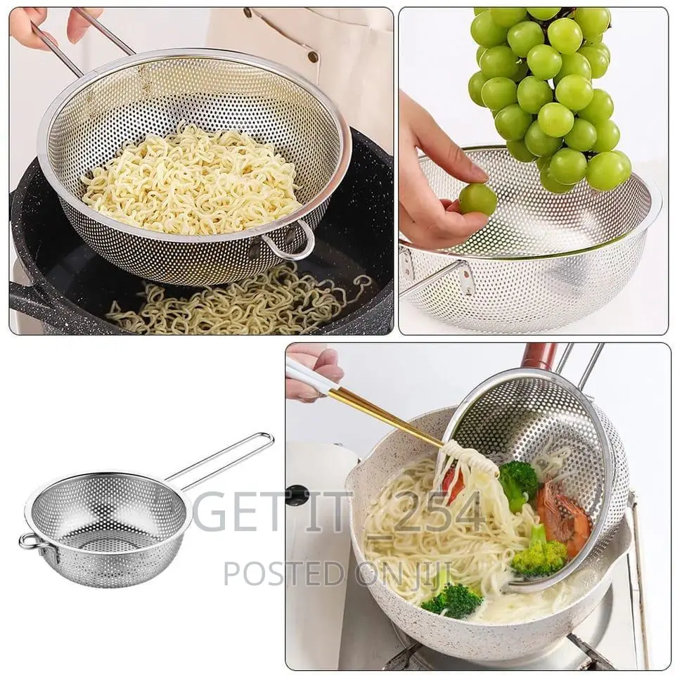 One Handle Stainlesd Steel Strainer 19.5cm
