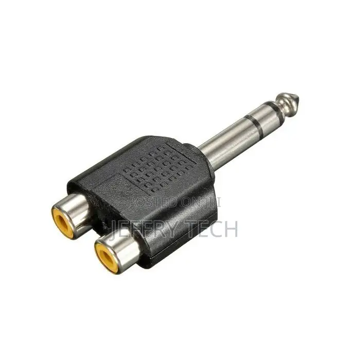 Male Stereo to 2 Dual RCA Female Y Splitter Audio