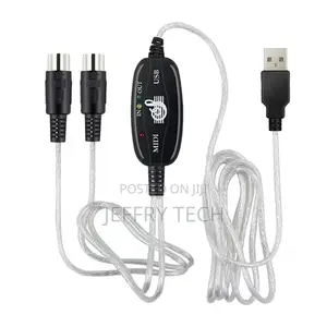 USB to MIDI 5pin Cable Converter for Piano Electronic