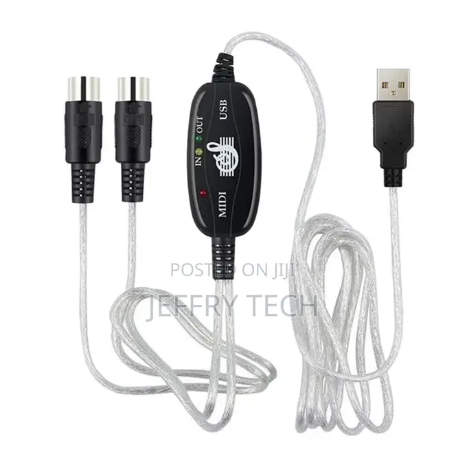 USB to MIDI 5pin Cable Converter for Piano Electronic