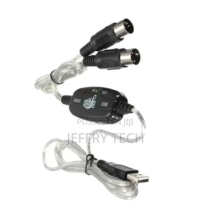 USB to MIDI 5pin Cable Converter for Piano Electronic