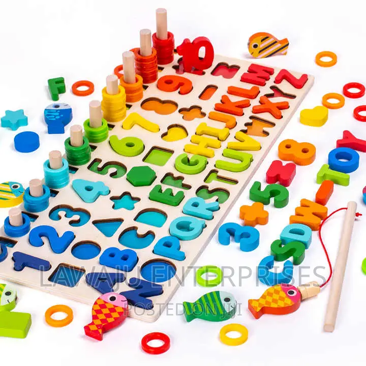 Montessori Fishing Toy With Abc and Numbers