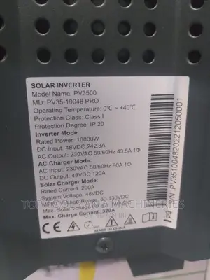 Must 10kva 48V 100amps 250vdc Smart Low Frequency Inverter