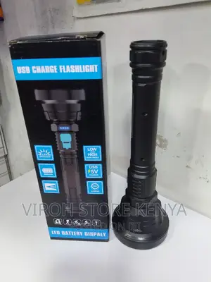 LED Flashlight Security Torch With Battery Capacity Display
