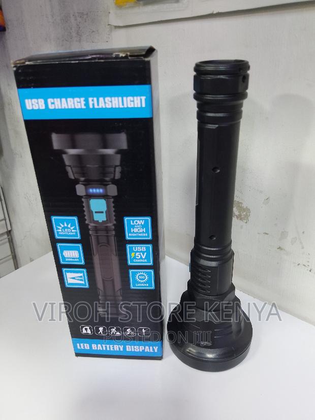 LED Flashlight Security Torch With Battery Capacity Display - main view