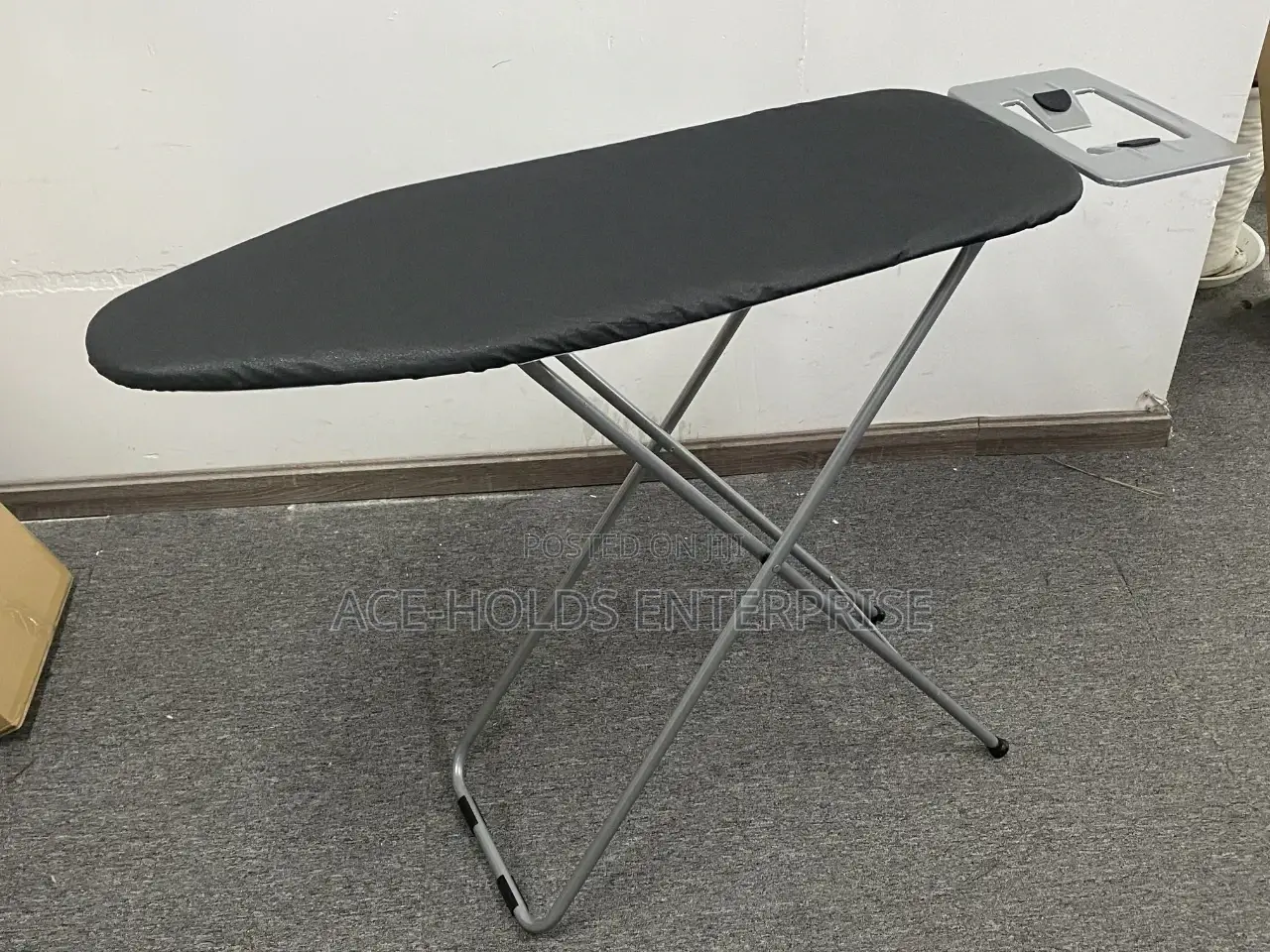 Foldable Metallic Ironing With Iron Rest Arm - Durable
