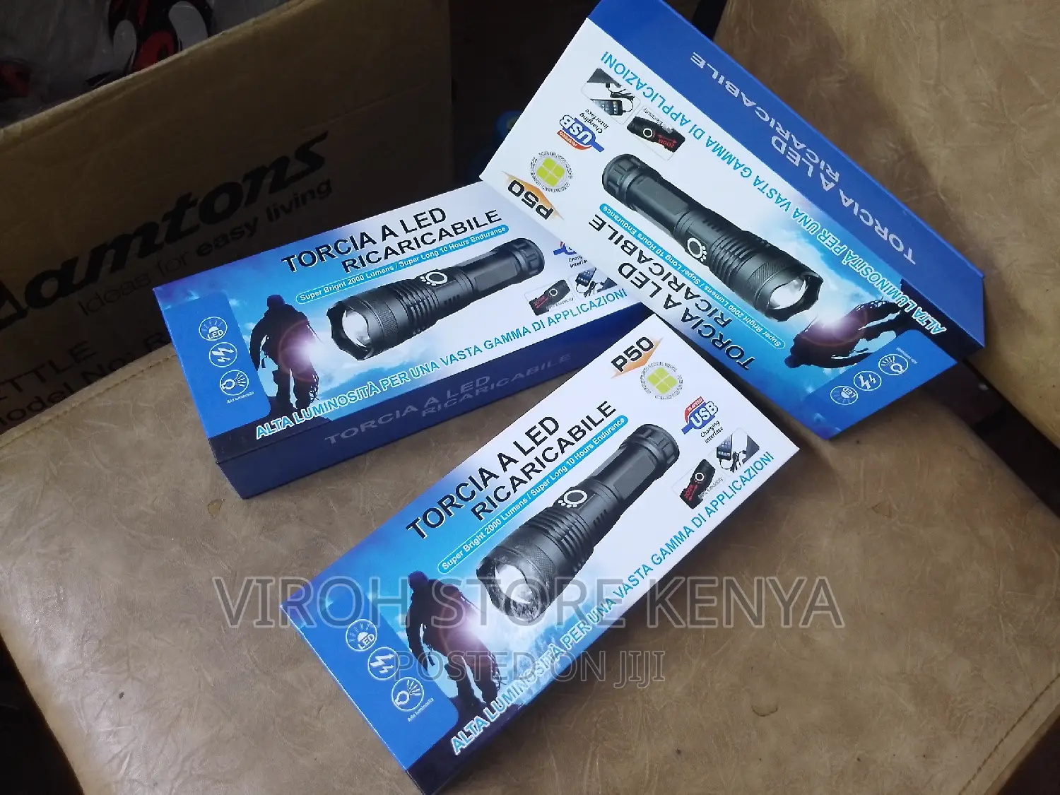 Rechargeable Aluminum Torch Type C Charging