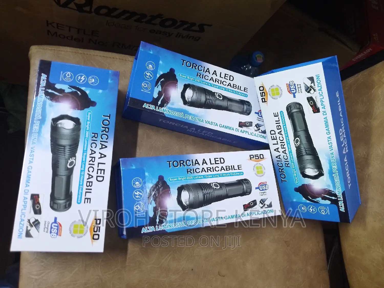 Rechargeable Aluminum Torch Type C Charging