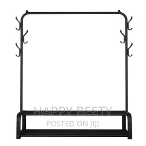 *Cloth Rack With Double Lower Storage Shelf for Boxes