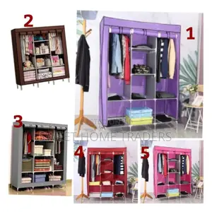 Mettalic Portable Cloth Wardrobe 3 Column