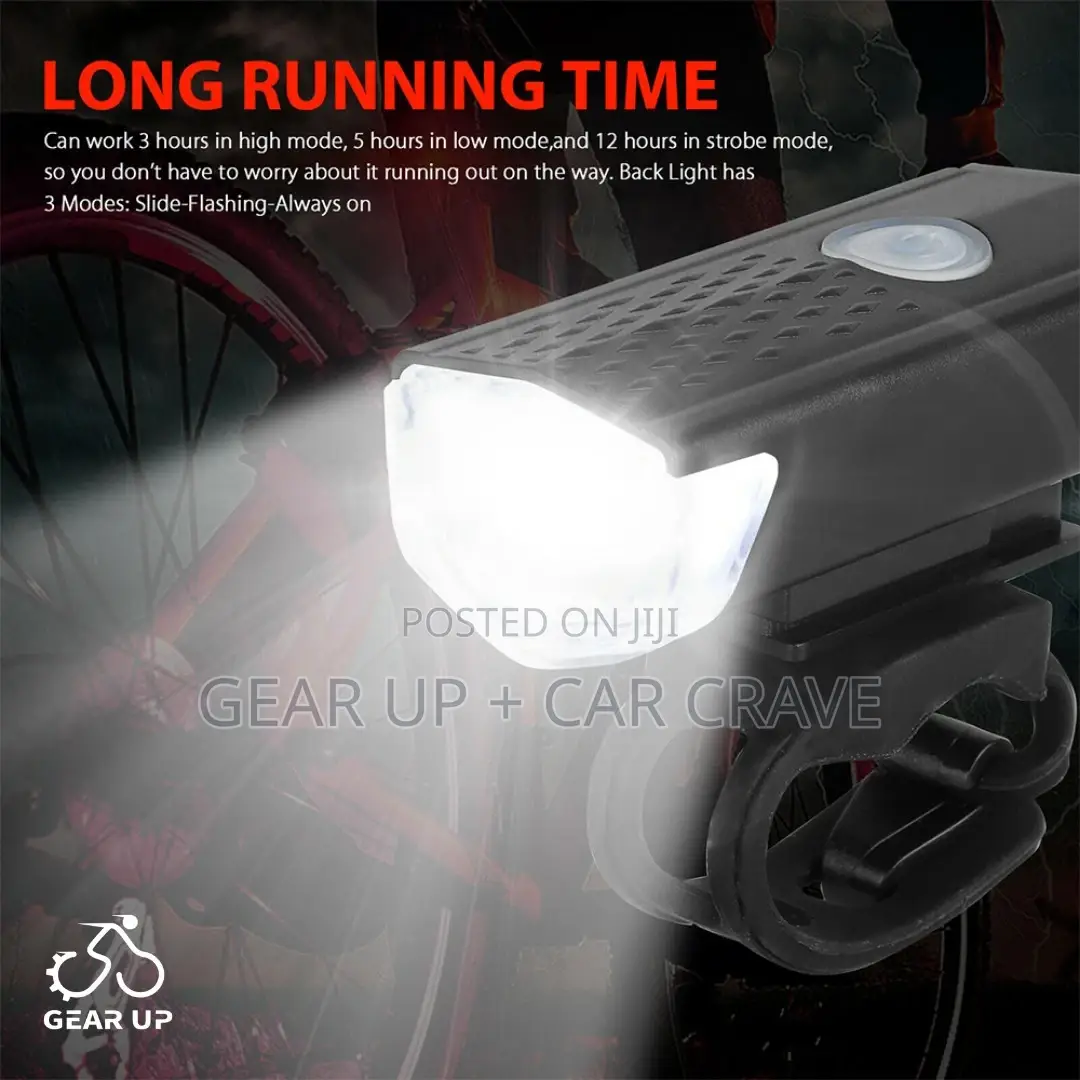 Bicycle Front Back Rechargeable Torch Light