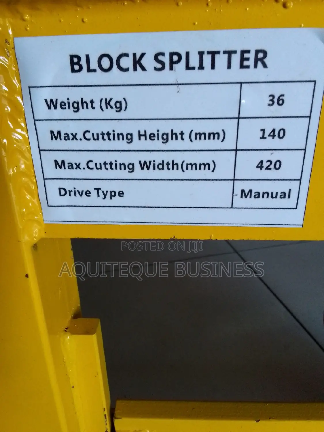 Block Splitter. Heavy Duty