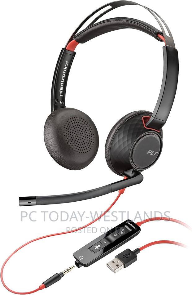 Poly Plantronics Blackwire C5220 Black/Red on the Earheadset - thumbnail 5