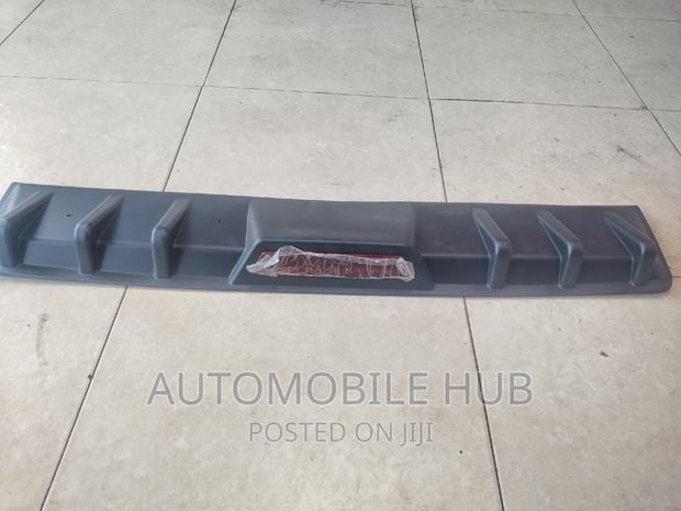 6fin Car Rear Bumper Lip With Brake Light Black