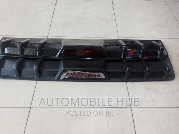 6fin Carbon Black Rear Bumper Diffuser With Brake Lights