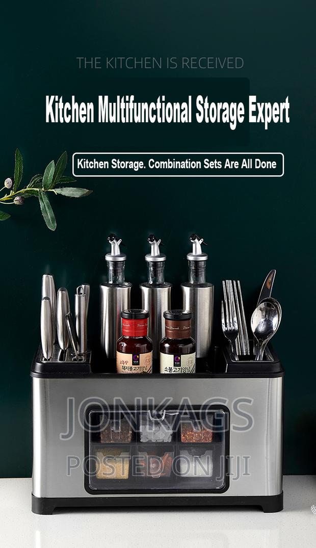 Stainless Kitchen Shelves With Spice Shelf - thumbnail 4