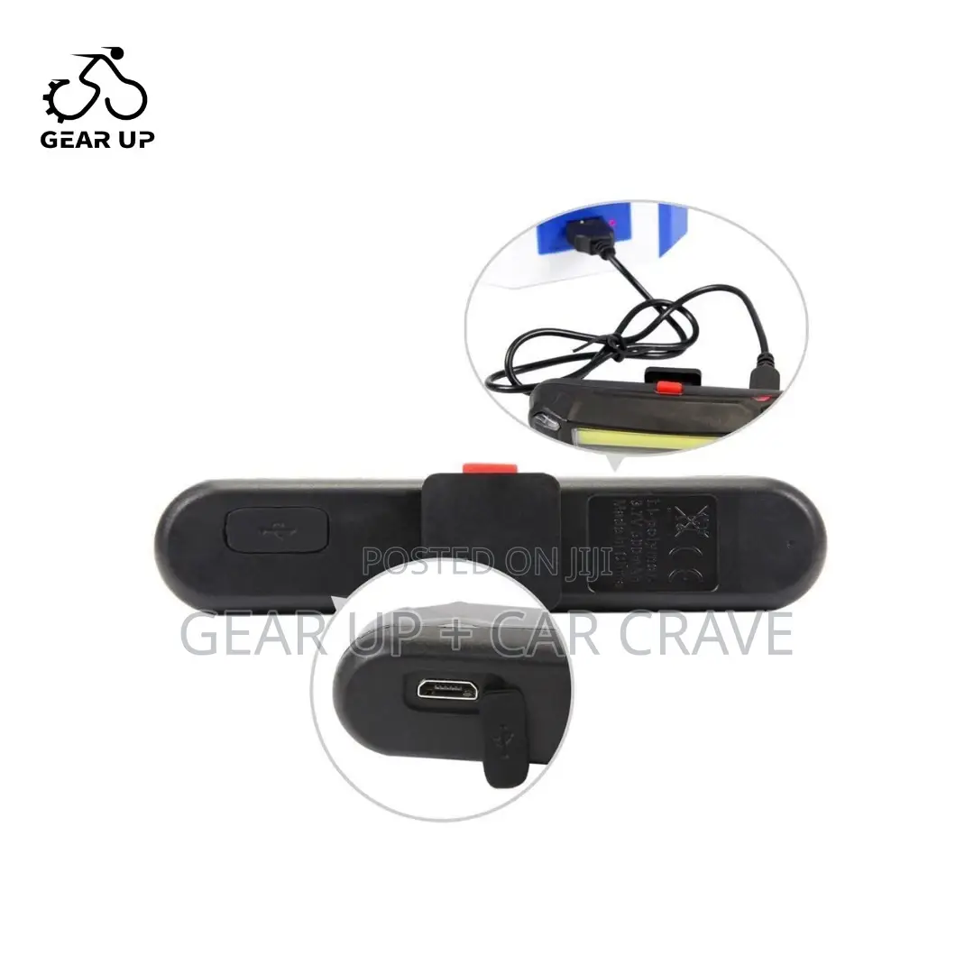 Bicycle Rear Back Rechargeable Light Red White Blue Siren