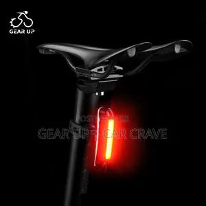 Bicycle Rear Back Rechargeable Light Red White Blue Siren