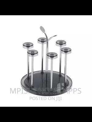 Rotating 6pc Glass Tumbler Holder