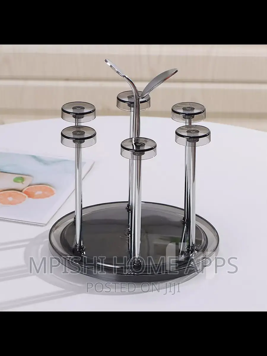 Rotating 6pc Glass Tumbler Holder