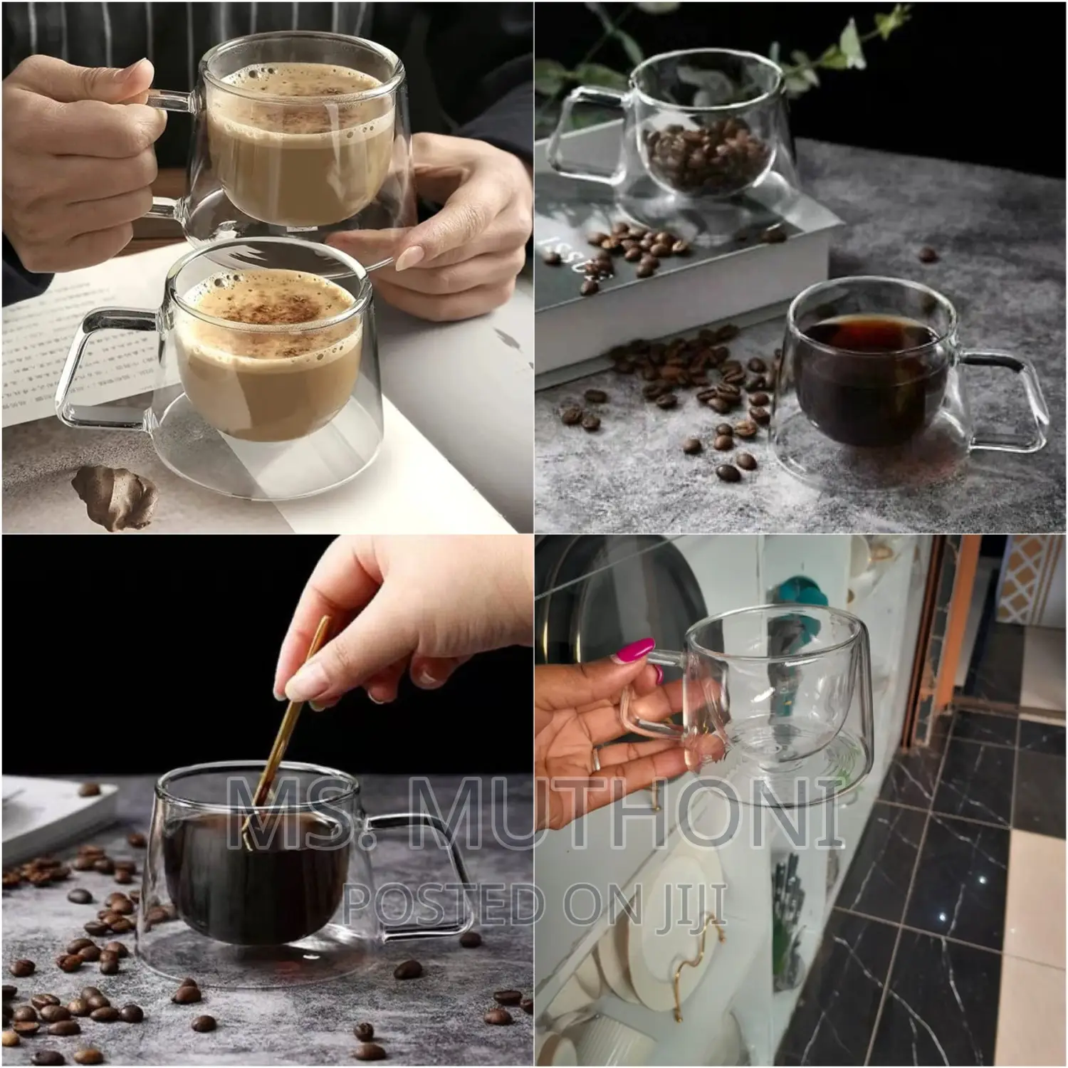 A Pair *Espresso Double Walled Cup